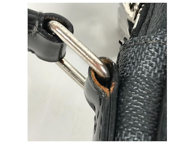 Borsa a Spalla Louis Vuitton Damier Graphite Map Danube PM NM Nero - vista 12