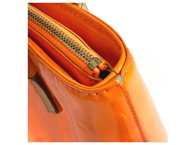 Borsa tote Houston in Monogram Vernis Fluo di Louis Vuitton Rosa Arancione - vista 11