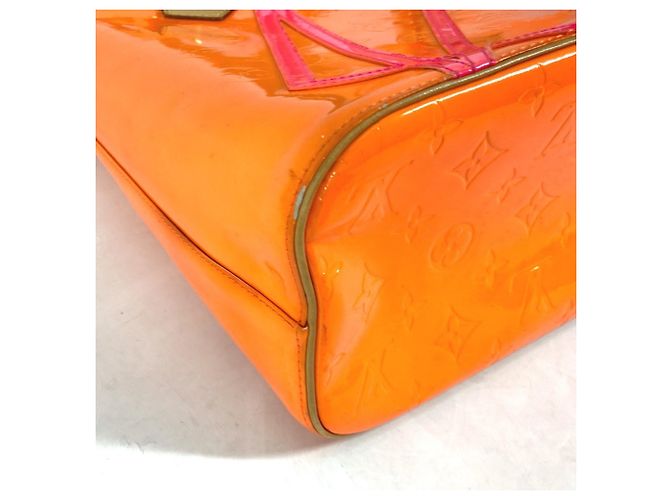 Borsa tote Houston in Monogram Vernis Fluo di Louis Vuitton Rosa Arancione - vista 7