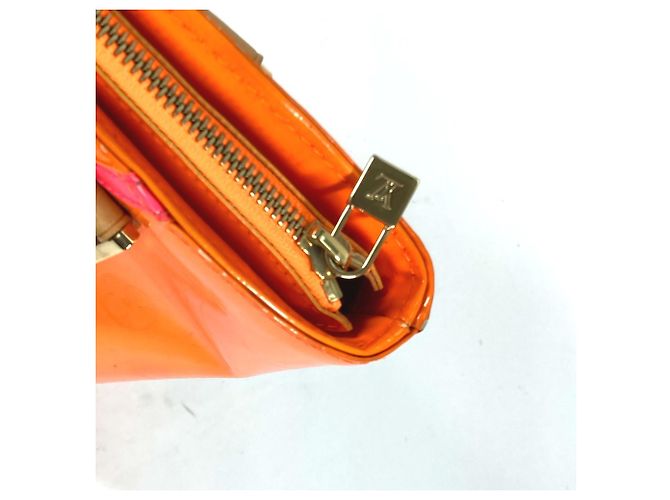 Borsa tote Houston in Monogram Vernis Fluo di Louis Vuitton Rosa Arancione - vista 9