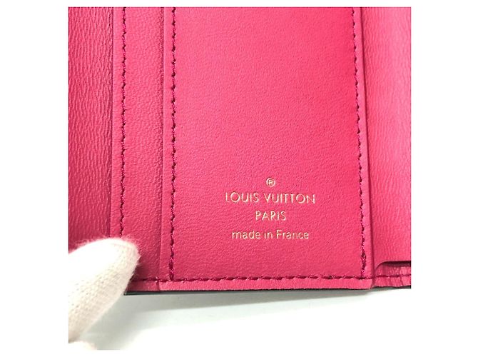 Monedero de cuero para mujer Louis Vuitton M68587 Negro Rosa Multicolor - vista 10