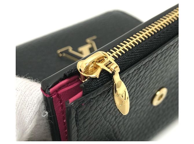 Monedero de cuero para mujer Louis Vuitton M68587 Negro Rosa Multicolor - vista 11