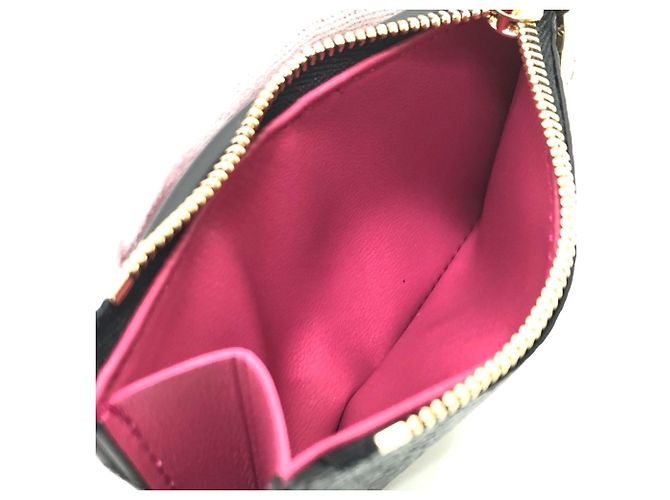Monedero de cuero para mujer Louis Vuitton M68587 Negro Rosa Multicolor - vista 12