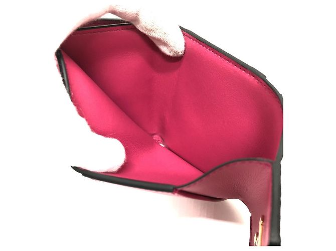 Monedero de cuero para mujer Louis Vuitton M68587 Negro Rosa Multicolor - vista 13