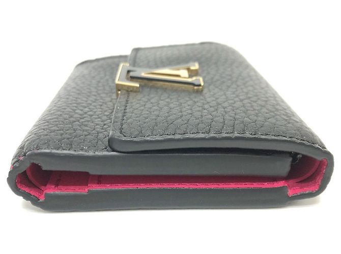 Monedero de cuero para mujer Louis Vuitton M68587 Negro Rosa Multicolor - vista 3