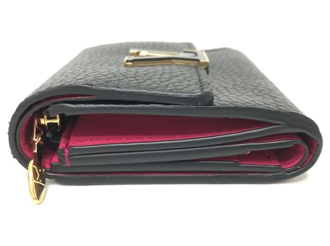 Monedero de cuero para mujer Louis Vuitton M68587 Negro Rosa Multicolor - vista 4