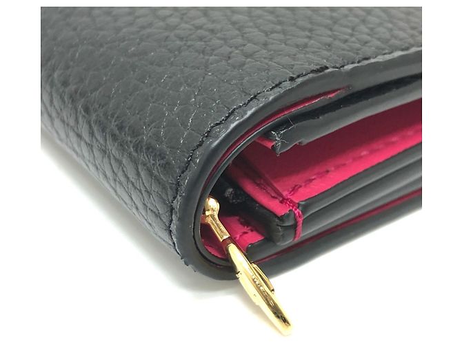 Monedero de cuero para mujer Louis Vuitton M68587 Negro Rosa Multicolor - vista 5