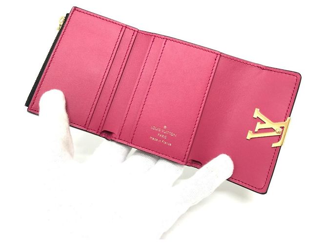 Monedero de cuero para mujer Louis Vuitton M68587 Negro Rosa Multicolor - vista 9