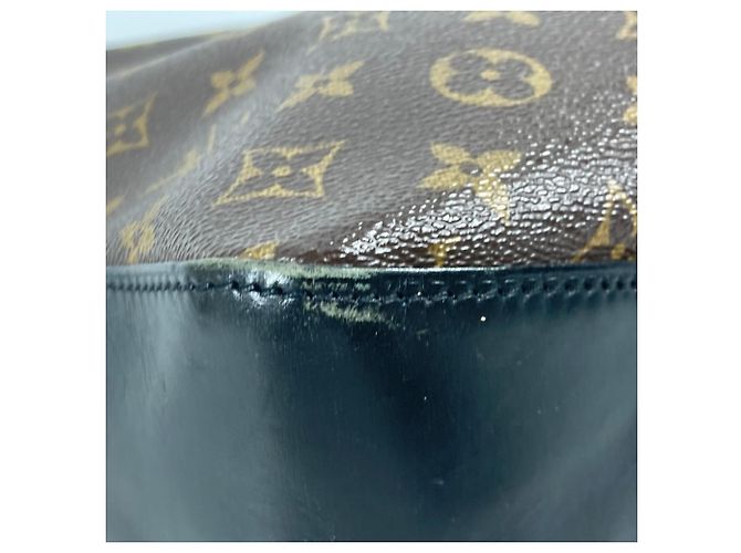 Borsa a Spalla Louis Vuitton Monogram Macassar Torres Marrone Nero Monogramma - vista 9