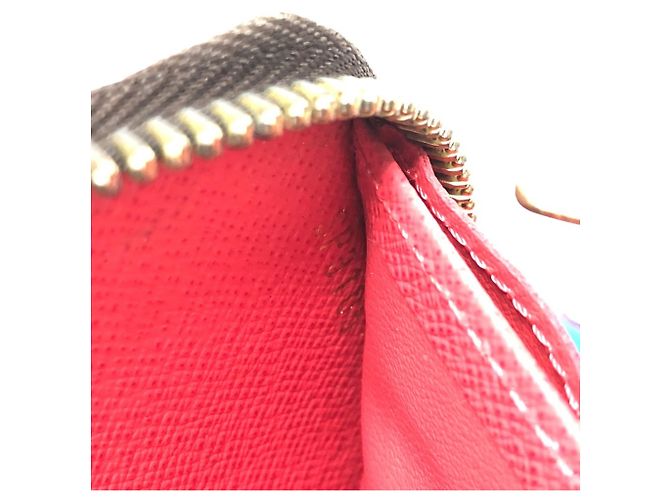 Cartera Zippy Monogram Louis Vuitton Castaño Roja Multicolor Monograma - vista 17