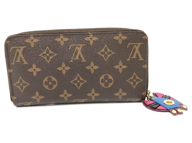 Cartera Zippy Monogram Louis Vuitton Castaño Roja Multicolor Monograma - vista 2