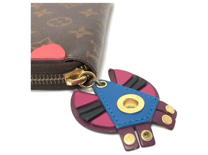 Cartera Zippy Monogram Louis Vuitton Castaño Roja Multicolor Monograma - vista 6