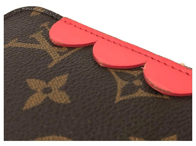 Cartera Zippy Monogram Louis Vuitton Castaño Roja Multicolor Monograma - vista 9