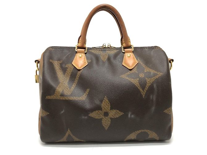 Speedy Borsa Boston Mini Bandoulière 30 Monogramma Gigante Louis Vuitton Marrone - vista 2