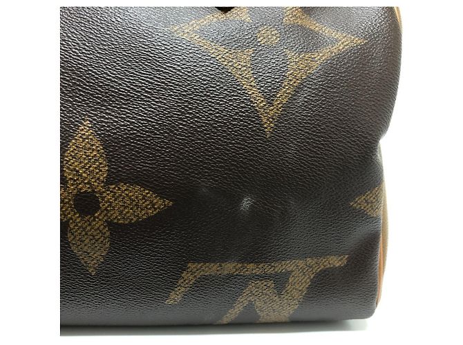 Speedy Borsa Boston Mini Bandoulière 30 Monogramma Gigante Louis Vuitton Marrone - vista 6