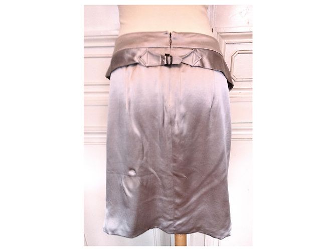 FALDA KENZO FALDA SEDA PURA TULIPÁN DRAPEADA MARTINGALE NUDE MORDOré T40/42 - vista 10