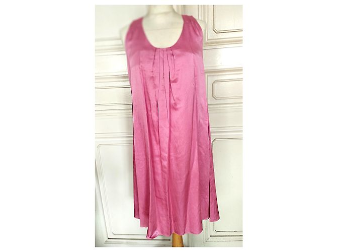 Cerruti 1881 CERRUTI ABENDKLEID SEIDE COUTURE HIMBEERE UND GÜRTEL T1 ODER T 36/38/40 Pink - Ansicht 15