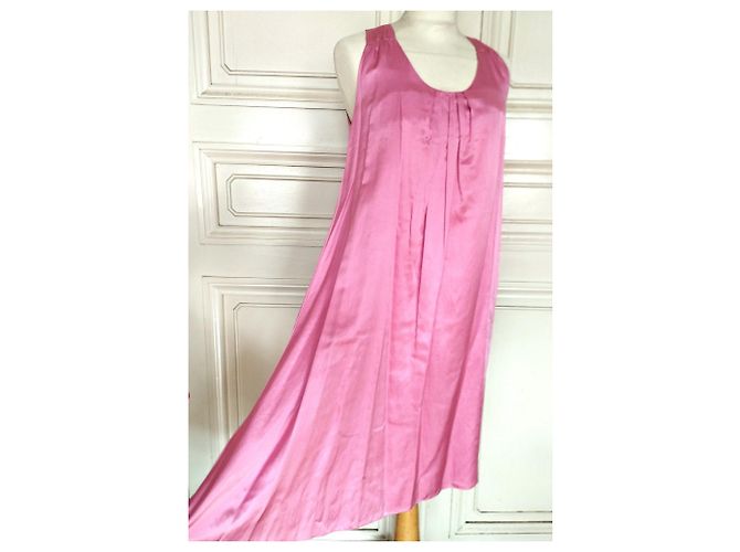 Cerruti 1881 CERRUTI ABENDKLEID SEIDE COUTURE HIMBEERE UND GÜRTEL T1 ODER T 36/38/40 Pink - Ansicht 17