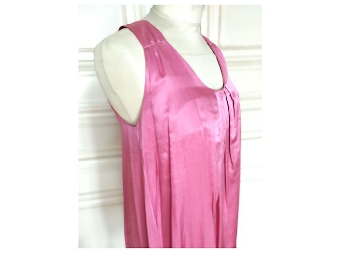 Cerruti 1881 CERRUTI ABENDKLEID SEIDE COUTURE HIMBEERE UND GÜRTEL T1 ODER T 36/38/40 Pink - Ansicht 18