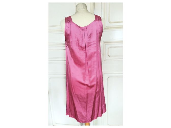 Cerruti 1881 CERRUTI ABENDKLEID SEIDE COUTURE HIMBEERE UND GÜRTEL T1 ODER T 36/38/40 Pink - Ansicht 19