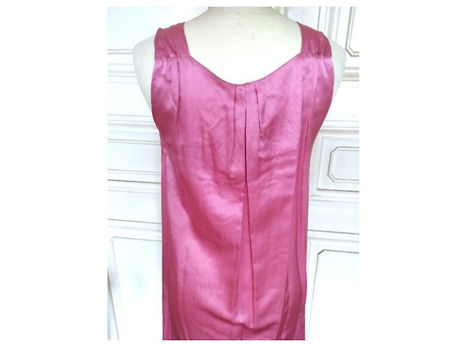 Cerruti 1881 CERRUTI ABENDKLEID SEIDE COUTURE HIMBEERE UND GÜRTEL T1 ODER T 36/38/40 Pink - Ansicht 20