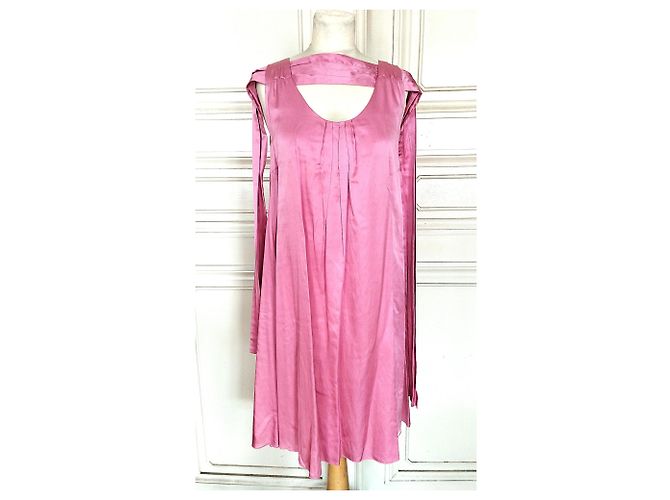 Cerruti 1881 CERRUTI ABENDKLEID SEIDE COUTURE HIMBEERE UND GÜRTEL T1 ODER T 36/38/40 Pink - Ansicht 23