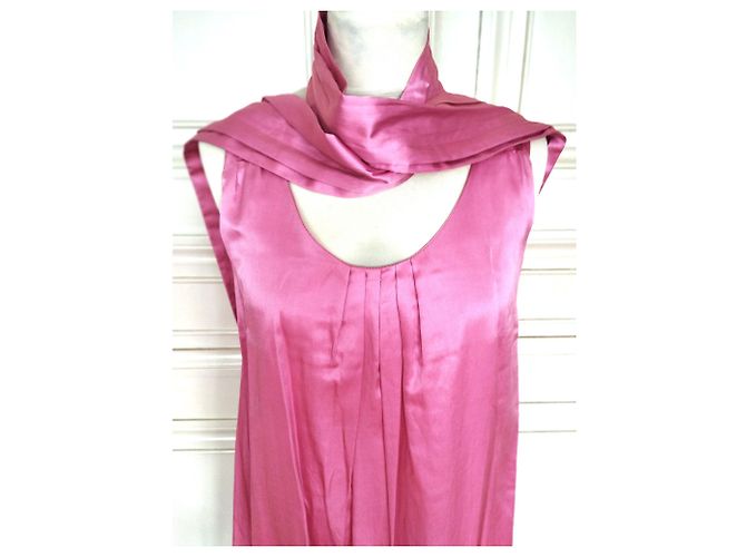 Cerruti 1881 CERRUTI ABENDKLEID SEIDE COUTURE HIMBEERE UND GÜRTEL T1 ODER T 36/38/40 Pink - Ansicht 25