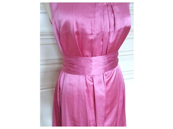 Cerruti 1881 CERRUTI ABENDKLEID SEIDE COUTURE HIMBEERE UND GÜRTEL T1 ODER T 36/38/40 Pink - Ansicht 27
