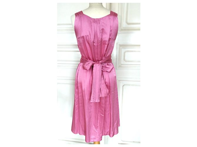 Cerruti 1881 CERRUTI ABENDKLEID SEIDE COUTURE HIMBEERE UND GÜRTEL T1 ODER T 36/38/40 Pink - Ansicht 30