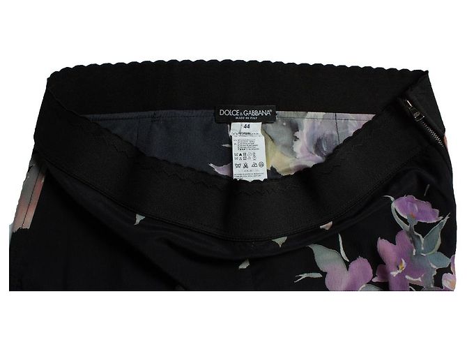 Dolce & Gabbana, Blumenhose Schwarz Mehrfarben - Ansicht 5