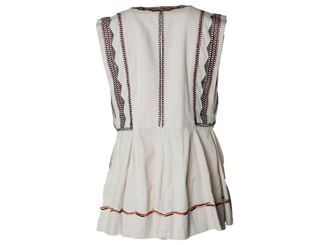 Isabel Marant Etoile Isabel Marant Étoile, top beige bordado - vista 3