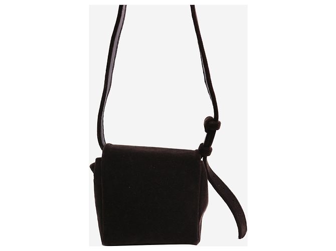 Bottega Veneta Borsa a tracolla in velluto marrone - vista 6