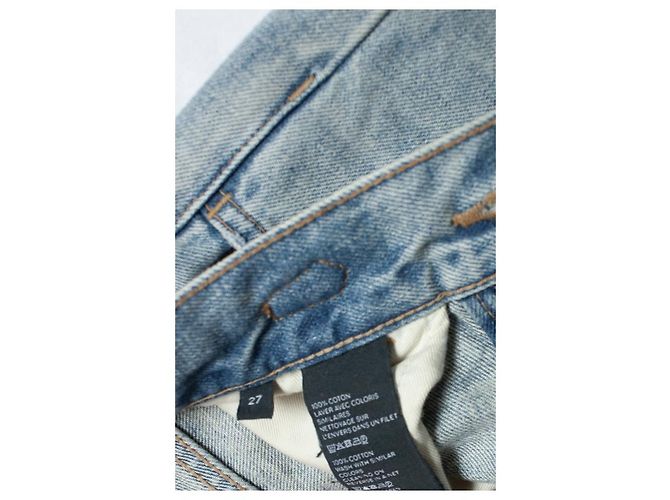 Céline Celine, Jeans azul acampanado con detalles dorados - vista 6