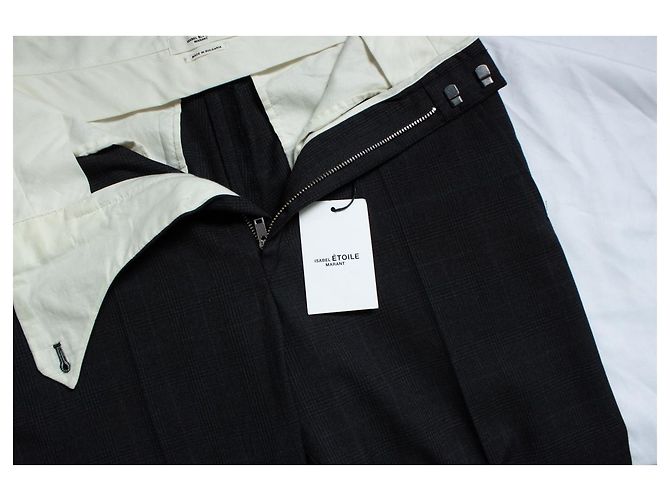 Isabel Marant Etoile Isabel Marant Étoile, calça de lã xadrez Noah Cinza - vista 6