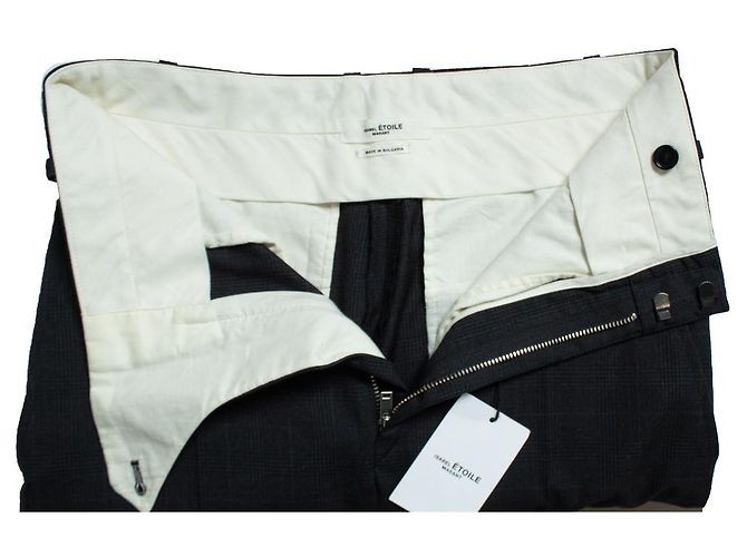 Isabel Marant Etoile Isabel Marant Étoile, calça de lã xadrez Noah Cinza - vista 7