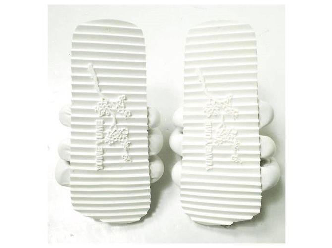 Autre Marque YUME YUME TYRE SLIDE PELLE BIO Sandali Bianco - vista 10
