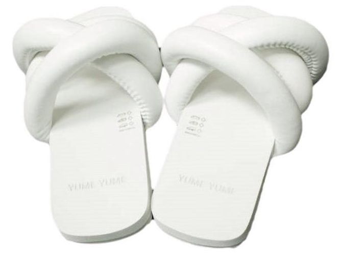 Autre Marque YUME YUME TYRE SLIDE PELLE BIO Sandali Bianco - vista 4