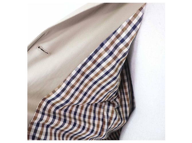 Autre Marque Abrigo de algodón con patrón de cuadros en la parte posterior Aquascutum Beige - vista 5