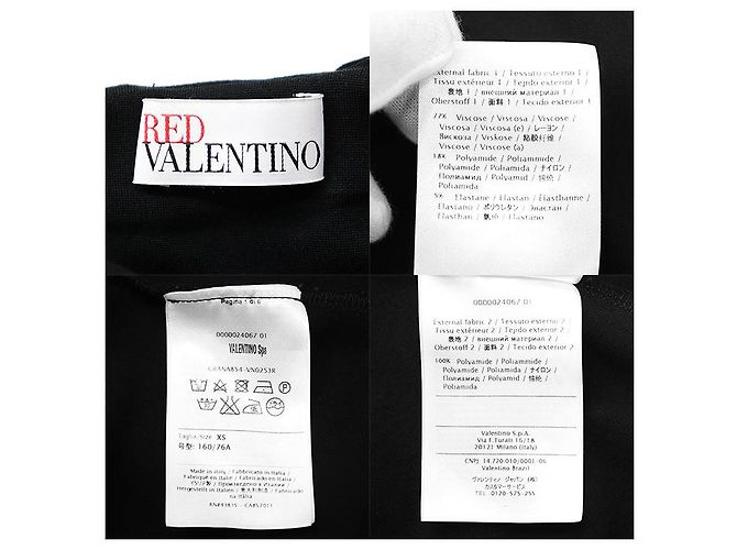 Red Valentino Stretch-Jersey-Kleid Schwarz - Ansicht 10