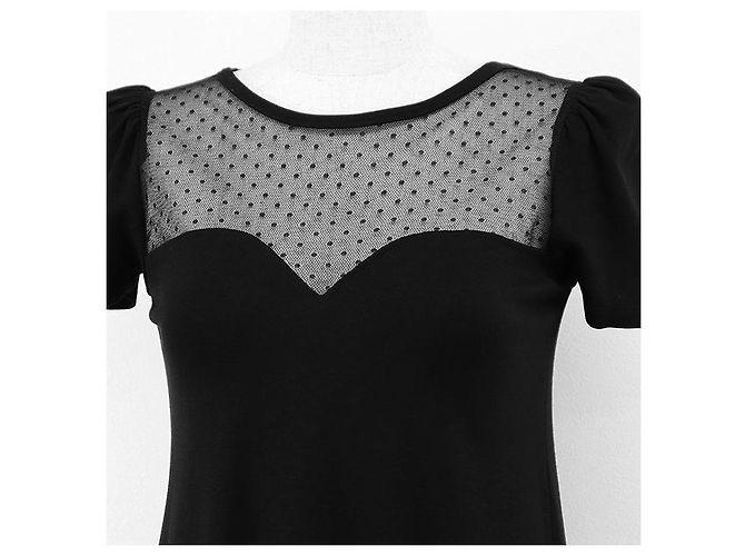 Red Valentino Stretch-Jersey-Kleid Schwarz - Ansicht 2