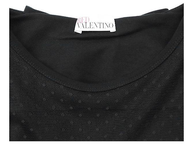 Red Valentino Stretch-Jersey-Kleid Schwarz - Ansicht 4
