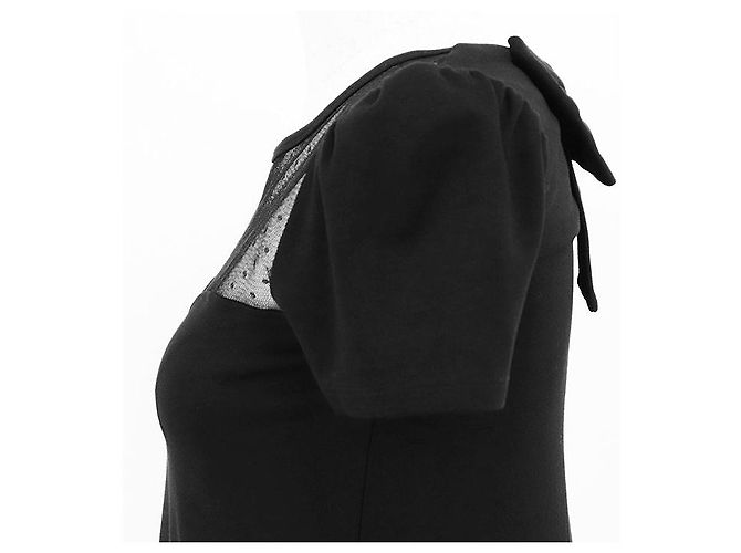 Red Valentino Stretch-Jersey-Kleid Schwarz - Ansicht 6