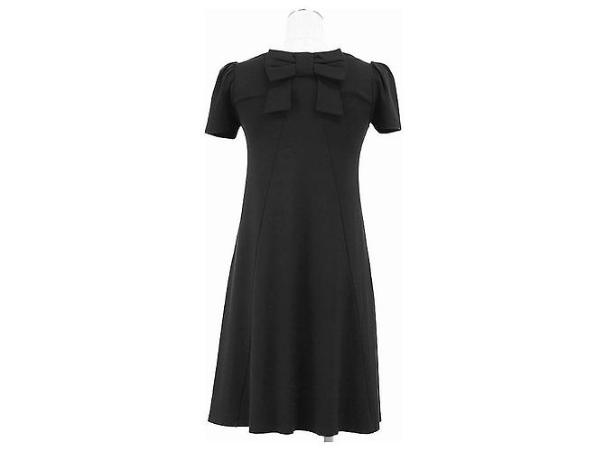 Red Valentino Stretch-Jersey-Kleid Schwarz - Ansicht 7