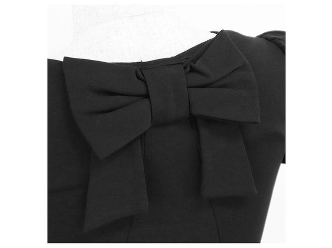 Red Valentino Stretch-Jersey-Kleid Schwarz - Ansicht 8
