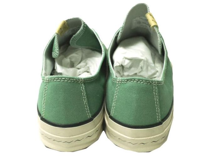 Visvim SKAGWAY L.T. LO Leinensneaker Grün - Ansicht 4