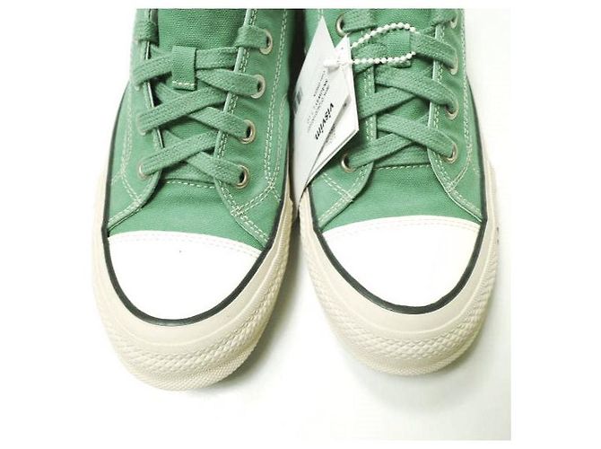 Visvim SKAGWAY L.T. LO Leinensneaker Grün - Ansicht 5