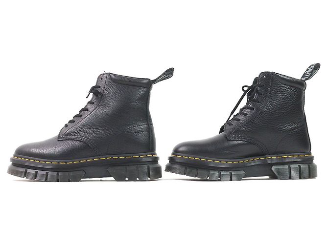 Autre Marque Dr.Martens RIKARD Polierte Glattlederstiefel Schwarz - Ansicht 3