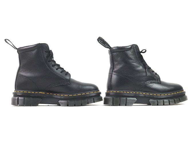 Autre Marque Dr.Martens RIKARD Polierte Glattlederstiefel Schwarz - Ansicht 4
