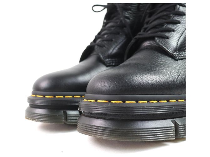 Autre Marque Dr.Martens RIKARD Polierte Glattlederstiefel Schwarz - Ansicht 7