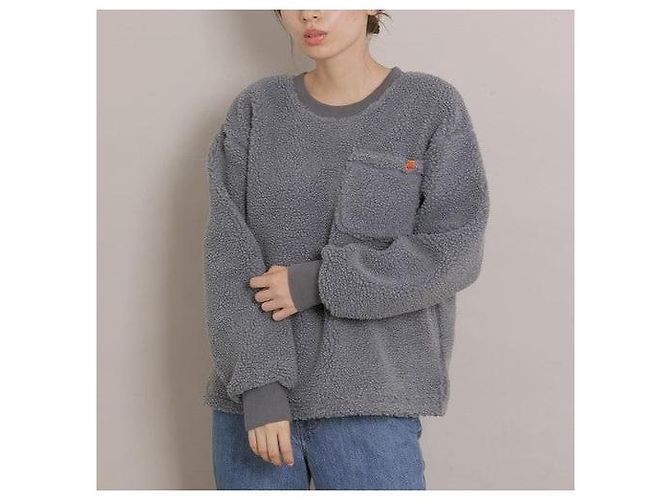 Autre Marque UNIVERSAL OVERALL x URBAN RESEARCH Sonny Label U2132150SN Polyester-Pullover Grau Anthrazitgrau - Ansicht 3
